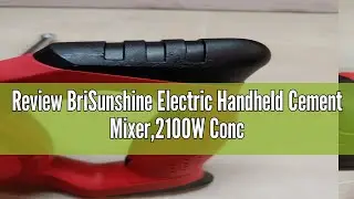 Review BriSunshine Electric Handheld Cement Mixer,2100W Concrete Paint Mixer Drill,Portable Mud Mixe