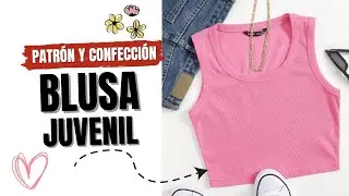 ✨DIY Blusa Juvenil F&Aacute;CIL 👚 | Patr&oacute;n + Confecci&oacute;n Paso a Paso