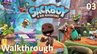 Sackboy: A Big Adventure | Walkthrough Part-3 | World-1 Level-3 | Up For Grabs | Gold Score | Ace
