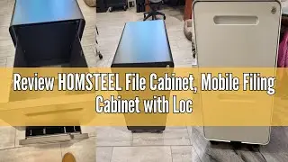 Review HOMSTEEL File Cabinet, Mobile Filing Cabinet with Lock, All Steel Structure Printer Stand, Fu