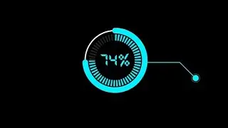 Circle  Text percentage Animation on Black Background| Copyright Free No copy right