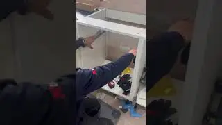Pull out bin how to install in ￼ cabinet ￼wrench kitchen #dancecover #diy #carpentryskills