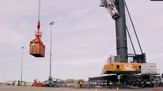 Commissioning of Port of Newcastle's new mobile harbour cranes