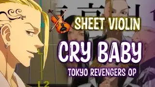Tokyo Revengers Op - Cry Baby Violín Tutorial / tutorial de violin / Tab Tutorial / Sheet Music