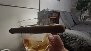 Cigar Whiskey Glasses with Cigar Holder