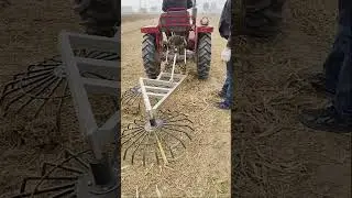 Self-made straw raking and collecting device seems not to Work ! #somethingscaryintheworld