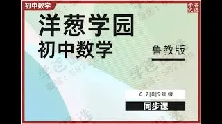 【000962】【初中数学】洋葱：初一初二初三数学同步课（鲁教版）