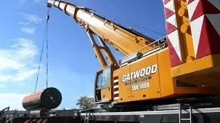 Construction Video For Kids - Crane at Work on Real Jobsite Xcell Int
