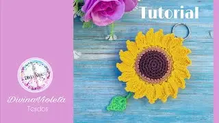 Llavero GIRASOL / Tejido a Crochet /Tutorial  fácil  N° 41