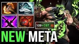 New Meta +300 Str Battle Fury Pudge Arcana Epic Carry Gameplay by AlohaDance Crazy WTF Dota 2