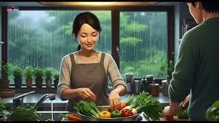 A Quiet Rainy Day in Ghibli Style 🌧️ | Cozy Cooking, Calm Moments & Soft Peace