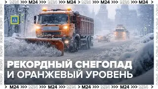 Полуметровые сугробы в Москве: рекордный снегопад и оранжевый уровень опасности