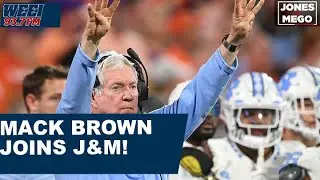 Drake Maye's college coach Mack Brown joins the show! || Jones & Mego