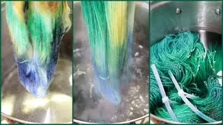 Dyepot Weekly #413 - Dip Dyeing Non-Superwash Yarn with Dry Dye on It; Attempting to Recreate a LNDB