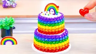 Mini Rainbow Cake Recipe With Chocolate | Stunning Rainbow Cake Decoration Ideas