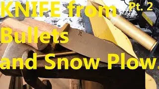 KNIFE from a SnowPlow PART 2 - CASTING BRASS - Blacksmithing - Metal Casting