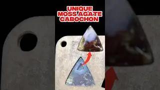 Cabochon making Process | Scenic Moss Agate #cabochon #gemstone #agate #jewelry #handmade #handcraft
