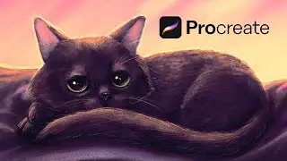 Stylized Pet Portrait in Procreate | Digital Pet Portrait Illustration