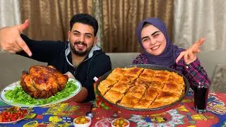 فطار خامس يوم رمضان 🕌 ( فراخ مشوية و جلاش باللحمه ) 😋