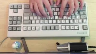 Realforce 87U silent topre keyboard typing sound (60fps)