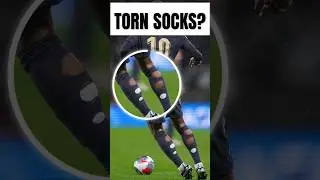 Why Footballers Wear TORN Socks? 🧦✂️ #premierleague #laliga #jackgrealish #bukayosaka