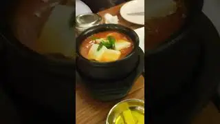 Trying Korean food and street food pokhara new year festival #shorts