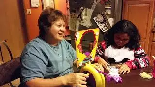 Grandma and Lee Cee playing Pie Face - part 2 - November 21, 2015