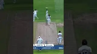 Mohammad Siraj takes the wicket of Imam ul Haq in County