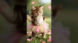 Cute Baby Cat Dancing in Tutu | Funniest & Adorable Dance Video #Shorts #Viral