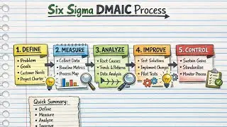 Six Sigma DMAIC step by step - Define - Measure - Analyze - Improve - Control...