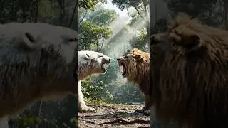 Bear Fight with Lion🐨 #lion #lions #bear #tiger #bears