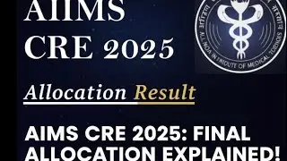 AIIMS cre seat  allocation full Detail explained #aiimscre2025 #aiimscre #aiimsdelhi #ottechnician 