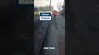 Vincent Debiolles, French civil contractor, digging a trench for fibre optic with a Wizz Wheel 75