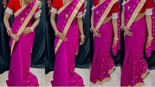 how to drape saree/ saree draping style/cotton saree draping tutorial videos/saree kaise pahate hai 