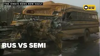 School Bus Collides With a Semi Truck | The Iowa's News Now Vault - 1987