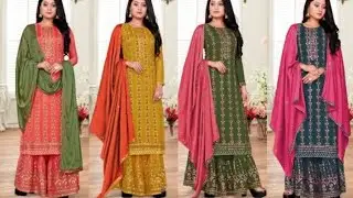 2026 latest new designer colour sharara set  gharara set diff.colour latest trending designer design