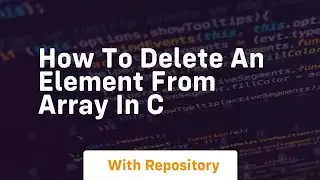how to delete an element from array in c