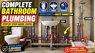 Plumbing Installation Guide | Toilet, Basin, Tap & Shower Water Supply + Waste Connection