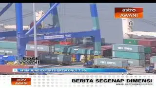 Malaysia June exports grew only 7.9%,