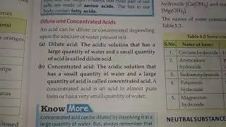 Dilute acid l concentrated acid l science l class -7 l ch -5 : acid base and salt l
