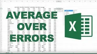 How to average with errors in excel