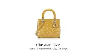 Mau Jual Tas Branded Second? Christian Dior Patent Cannage Medium Lady Dior Beige
