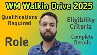 WM Walkin Drive 2025 | WM Jobs 2025 | WM Hiring Freshers | Neeraj Bhatia Vlogs