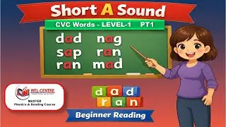 Learn to Read: Short /a/ Sound | CVC Words Blending & Sentences for Kids | WEL-CENTRE