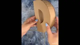 DIY 3D letter D #trending #diy #art #trendingshorts #cardboardcrafts #3dletters #ratdance #letters
