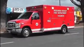 Redondo beach fire department rescue 62 transporting 