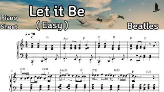 Let it be / Easy Piano Sheet Music  / Beatles /  by SangHeart Play
