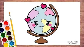 How to Draw Globe 🌍 | Globe Drawing for Kids | Tori Drawings