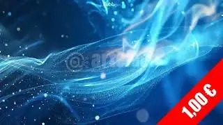 Dynamic Electric Blue Particle Stream HD Stock Footage