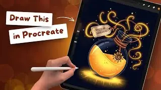 Procreate Tutorial: How to Draw a Sunshine Potion Bottle | Easy Step-by-Step Fantasy Prop Art